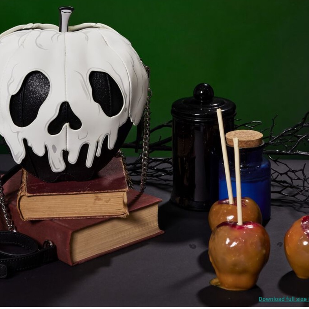 New Stitch Shoppe Disney Evil Queen Poison Apple Glow in the Dark Crossbody Bag